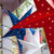 WGC-80471 - 24" Red Aurora Superstar™ 5 Point Star, Warm White LED, Fold-Flat, Outdoor Rated - Wintergreen Corporation
