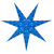 WGC-80479 - 24" Blue Aurora Superstar™ 7 Point Star, 5mm Warm White LED, Fold-Flat, Outdoor Rated - Wintergreen Corporation