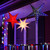 WGC-80467 - 30" Blue Aurora Superstar™ 5 Point Star, Warm White LED, Fold-Flat, Outdoor Rated - Wintergreen Corporation