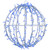 WGC-73452 - 20" Blue LED Commercial Mega Sphere Light Ball, Fold Flat, 180 Lights, White Wire - Wintergreen Corporation
