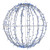 WGC-73457 - 30" Blue LED Commercial Mega Sphere Light Ball, Fold Flat, 324 Lights, White Wire - Wintergreen Corporation