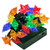 WGC-69429 - Multicolor LED Battery Operated Star Lights, Wire, 20 Lights, 7', 4" Spacing - Wintergreen Corporation