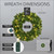 WGC-21128 - 24" 5mm Warm White LED Commercial Sequoia Fir Prelit Wreath, 50 Lights - Red Sleigh