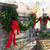 WGC-22266 - 15" Red with Gold Trim Structural 3D Nylon Bow - Red Sleigh