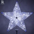 WGC-74894 - 36" 5mm LED Commercial Shimmering Cool White & Blue Crystal 5 Point Star Tree Topper, 300 Lights - Red Sleigh
