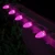 WGC-77884 - C7 Pink LED OptiCore Commercial Lights, 25 Lights, 25', White Wire, 12" Spacing - Wintergreen Corporation