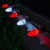 WGC-80185 - C7 Red/Cool White LED OptiCore Commercial Lights, 50 Lights, 50', Green Wire, 12" Spacing - Wintergreen Corporation