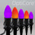 Wintergreen Corporation 81169 C7 Orange / Purple Smooth OptiCore Halloween LED Pathway Lights, 50 Lights, 4.5 Inch Stakes, 50'