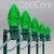WGC-81186 - C7 Green LED OptiCore Commercial Christmas Pathway Lights, 7.5" Stakes, 100 Lights, 100', Green Wire, 12" Spacing - Wintergreen Corporation