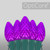 WGC-79875 - C7 Purple LED OptiCore Commercial Halloween Christmas Lights, 100 Lights, 100', Green Wire, 12" Spacing - Wintergreen Corporation