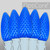 WGC-79976 - C9 Blue LED OptiCore Commercial Christmas Lights, 50 Lights, 50', White Wire, 12" Spacing - Wintergreen Corporation