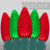WGC-80150 - C9 Green/Red LED OptiCore Commercial Christmas Lights, 50 Lights, 50', Green Wire, 12" Spacing - Wintergreen Corporation