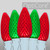 WGC-80000 - C9 Green/Red LED OptiCore Commercial Christmas Lights, 100 Lights, 100', White Wire, 12" Spacing - Wintergreen Corporation