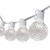 WGC-79454 - 50' Cool White LED OptiCore Commercial Patio String Light Set with 50 G50 Bulbs, E12 Base, White Wire, 12" Spacing - Wintergreen Corporation