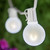 WGC-79419 - 25' Cool White LED FlexFilament Commercial Satin Patio String Light Set with 25 G50 Bulbs, E17 Base, White Wire, 12" Spacing - Wintergreen Corporation