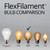 WGC-79362 - 25' Cool White LED FlexFilament Commercial Satin Patio String Light Set with 25 G50 Bulbs, E12 Base, Black Wire, 12" Spacing - Wintergreen Corporation