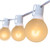WGC-79805 - 10' Warm White LED FlexFilament Commercial Satin Patio String Light Set with 10 G50 Bulbs, E17 Base, White Wire, 12" Spacing - Wintergreen Corporation