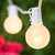 WGC-79805 - 10' Warm White LED FlexFilament Commercial Satin Patio String Light Set with 10 G50 Bulbs, E17 Base, White Wire, 12" Spacing - Wintergreen Corporation