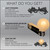 WGC-79793 - 10' Warm White LED FlexFilament Commercial Satin Patio String Light Set with 10 G50 Bulbs, E17 Base, Black Wire, 12" Spacing - Wintergreen Corporation