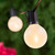 WGC-79339 - 50' Warm White LED FlexFilament Commercial Satin Patio String Light Set with 50 G50 Bulbs, E17 Base, Black Wire, 12" Spacing - Wintergreen Corporation
