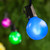 WGC-79346 - 100' Multicolor LED FlexFilament Commercial Satin Patio String Light Set with 100 G50 Bulbs, E17 Base, Black Wire, 12" Spacing - Wintergreen Corporation