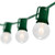 Wintergreen Corporation 69453 25' Commercial Clear Patio String Light Set with 25 G40 Bulbs on Green Wire