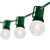 WGC-69456 - 50' Clear Incandescent Commercial Patio String Light Set with 33 G40 Bulbs, Green Wire, 18" Spacing - Wintergreen Corporation