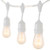 Wintergreen Corporation 76941 54' Clear Patio String Light Set with 24 S14 Bulbs on White Wire, with Drops