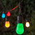 Wintergreen Corporation 71913 54' Commercial Multicolor Patio String Light Set with 24 S14 Bulbs on Black Wire, with Drops