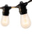 Wintergreen Corporation 81792 30' Commercial Clear Patio String Light Set with 10 S14 Bulbs on Black Wire