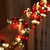 WGC-79082 - 9' Mini Red/Clear Incandescent Garland Lights, 300 Lights, Green Wire - Wintergreen Corporation