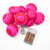 WGC-76121 - Pink LED Battery Operated Ball Ornament Light Set, 10 Lights, 7', Clear Wire, 8" Spacing - Wintergreen Corporation