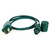 WGC-19526 - 3' WeatherPRO™ Commercial LED Power Adapter, Green Wire - Wintergreen Corporation