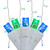 Wintergreen Corporation 81124 70 Blue, Green 5mm LED Icicle Lights on White Wire