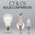 WGC-73954 - C9 Warm White LED OptiCore Twinkle Bulbs, 25-Pack - Wintergreen Corporation