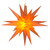 WGC-72715 - 14" T20 Amber LED Moravian Star Light, White Wire - Wintergreen Corporation