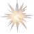 WGC-72729 - 14" Clear Frosted Moravian Star, T20 Warm White LED, White Wire - Wintergreen Corporation