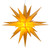 WGC-72727 - 14" T20 Gold LED Moravian Star Light, White Wire - Wintergreen Corporation
