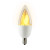 Decorative LED 6-Watt Equivalent Natural Flickering Flame Bulb E12 Candelabra, White Base | Euri Lighting | ECA9.5-2120FC | Euri Lighting at lightingandsupplies.com