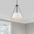60-7697 - BREWSTER 3LT PENDANT Brewster; 3 Light Pendant; Black Finish; White Metal Shade - Nuvo
