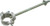 Arlington Industries 2350 Universal Pipe Support 10" Bolt (Aluminum)