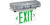 RP Lighting+Fans RXL33 Series Recessed Edge-lit Exit Ð Single Face