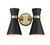 Z-lite 728-2S-MB-HBR Matte Black + Heritage Brass Soriano Wall Sconce