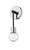 Z-lite 621-1S-MB-PN Matte Black + Polished Nickel Neutra Wall Sconce