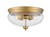 Z-lite 722F3-HBR Heritage Brass Amon Flush Mount