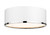 Z-lite 2303F3-MW-CH Matte White + Chrome Arlo Flush Mount