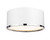 Z-lite 2303F2-MW-CH Matte White + Chrome Arlo Flush Mount