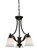 Z-lite 703-3-MB Matte Black Lagoon Chandelier