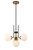 Z-lite 477-4MB-OBR Matte Black + Olde Brass Parsons Chandelier