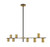 Z-lite 814-8L-MB-OBR Matte Black + Olde Brass Calumet Chandelier